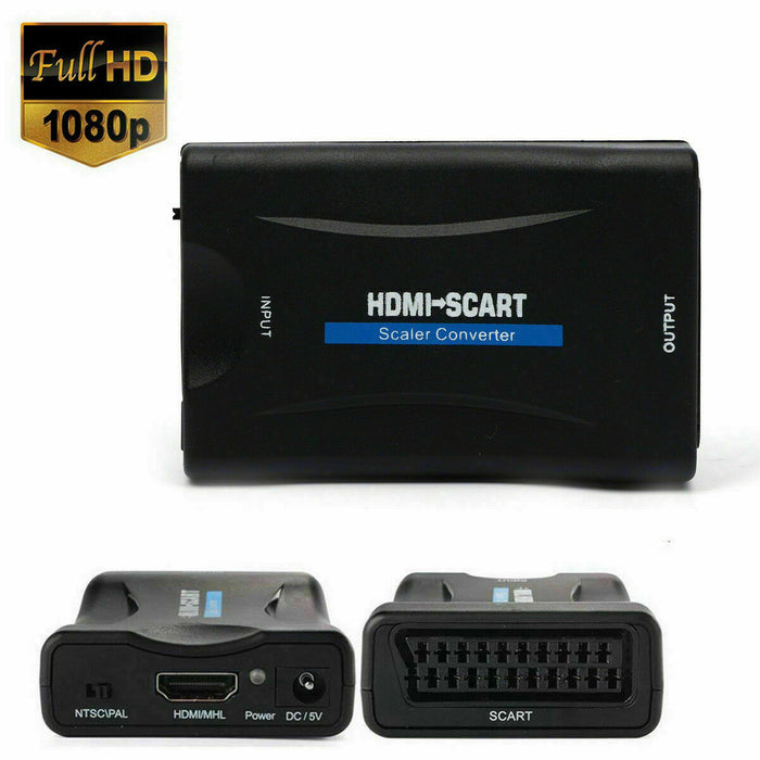 Convertitore Adattatore da HDMI a SCART 1080p per TV Xbox Ps3 Ps4 Box