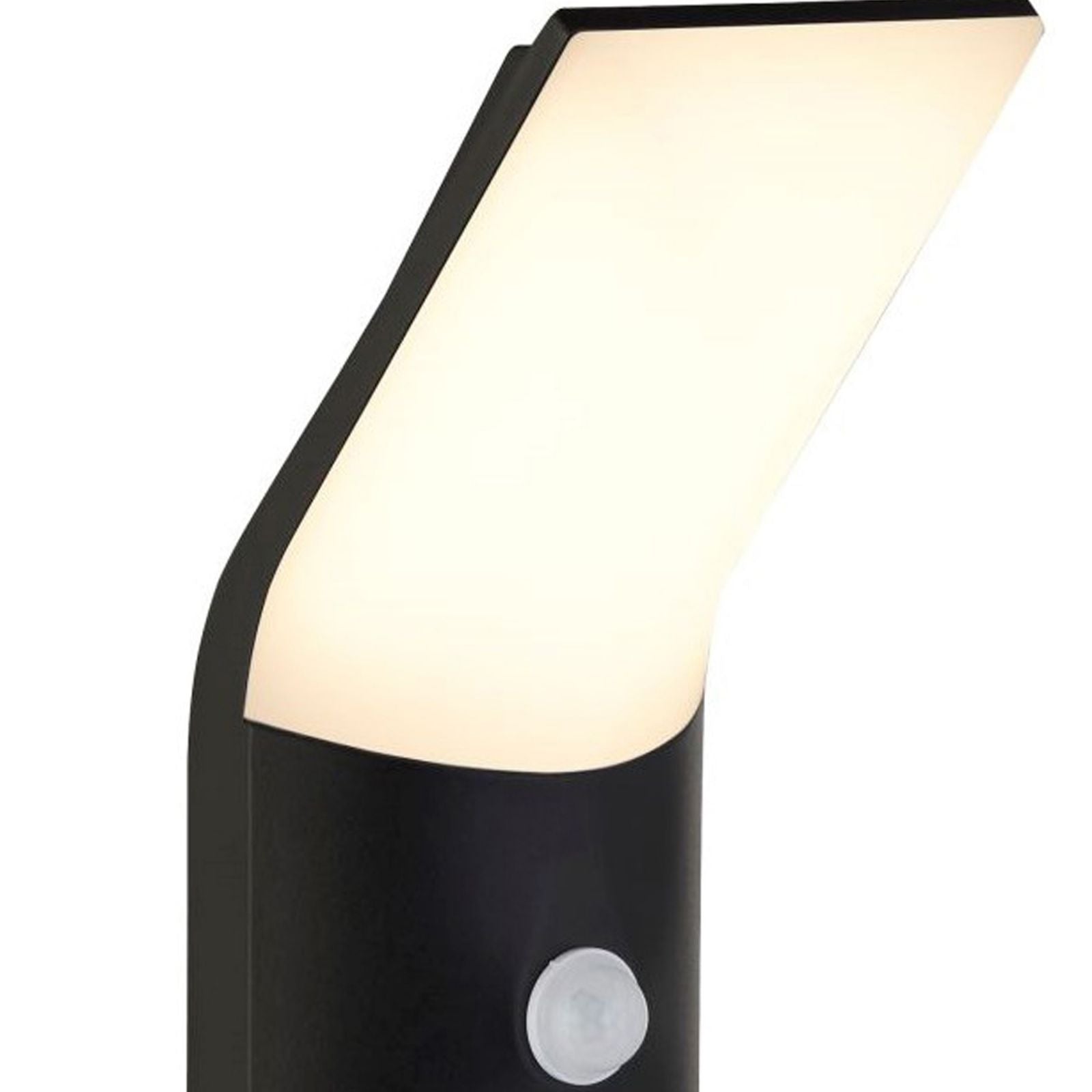 Copenhagen Post con PIR - Metallo nero e policarbonato opalino