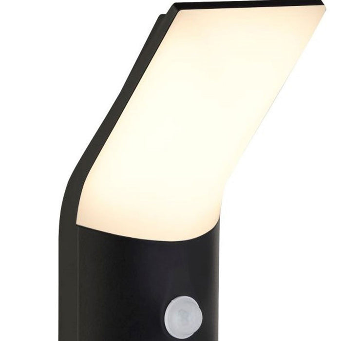 Copenhagen Post con PIR - Metallo nero e policarbonato opalino