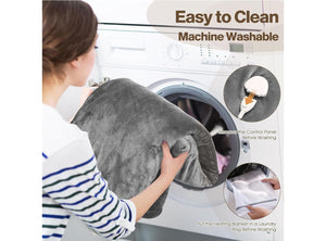 Coperta Termica Elettrica 155x180cm 6 Livelli di Riscaldamento Timer 10H Spegnimento Automatico con Telecomando Digitale Lavabile in Lavatrice