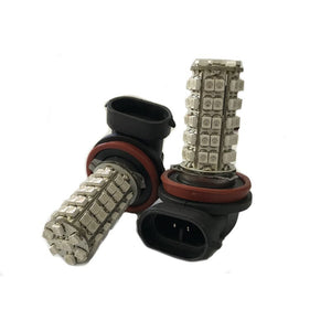 Coppia 2 Lampade Led H8 H11 Con 68 Smd 3528 Colore Verde 12V 2W Per Fendinebbia