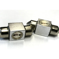 Coppia 2 Lampade Led T11 C5W Siluro 30mm Con 1 Power Led Colore Giallo Yellow 12V 1W