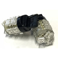 Coppia 2 Lampade Led T20 7440 W21W Con 13 F5 Quadrato Colore Rosso Red 12V 2W