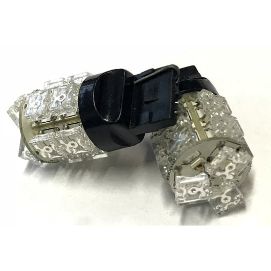 Coppia 2 Lampade Led T20 7440 W21W Con 13 F5 Quadrato Colore Rosso Red 12V 2W