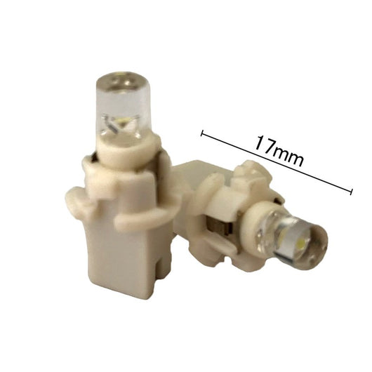 Coppia 2 Lampadine Led T5 Per Luce Cruscotto Con 1 Led F5 Piatto Colore Giallo 12V 0,2W