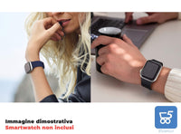 Coppia Cinturini in Silicone LSHY per Apple Watch 38 mm/40 mm – Blu & Nero, Regolabili
