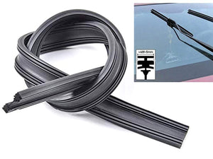 Coppia Gommini Refill Flat 28'' 700 mm Ricambio Universale Per Spazzole Tergicristallo In Ferro