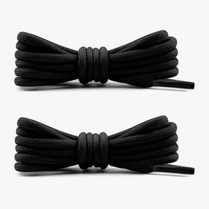 Coppia Lacci per Scarpe 120cm Bianchi e Neri  Resistenti Unisex Sneakers 64622/23 Nero