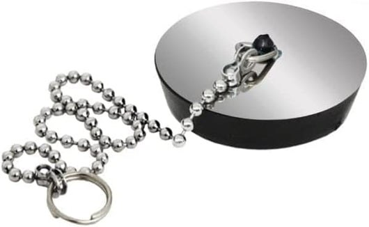 Coppia Tappi Universale Lavello Cucina Bagno 4.5cm con catena 10393