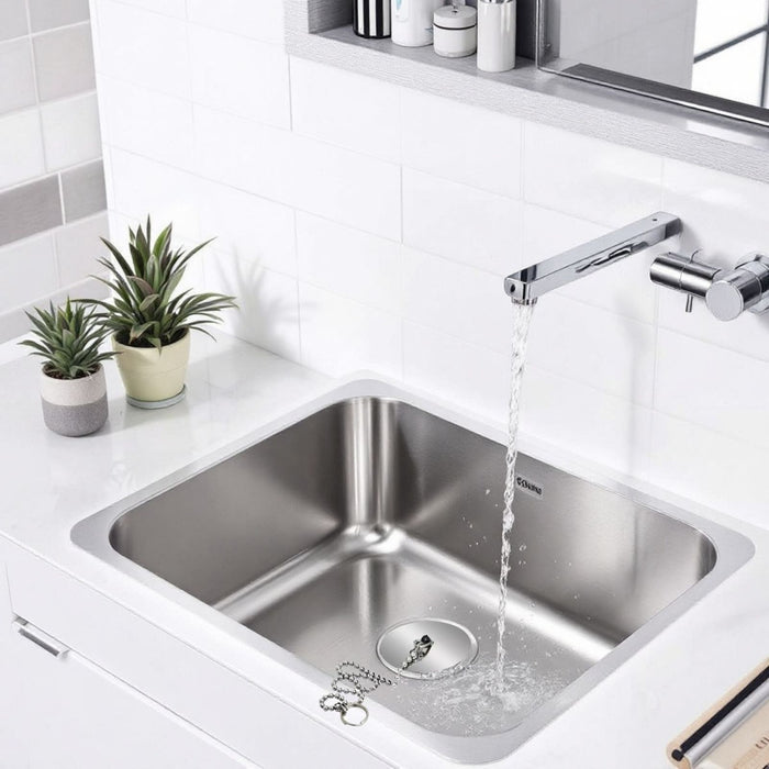 Coppia Tappi Universale Lavello Cucina Bagno 5.5cm con catena 10392