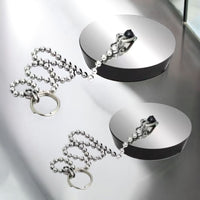 Coppia Tappi Universale Lavello Cucina Bagno 5.5cm con catena 10392