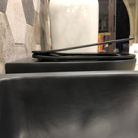 Coppia di sanitari wc e bidet a terra ceramica nera SICENA ROUNDED