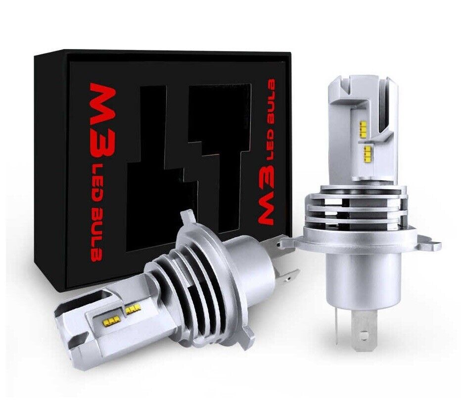 Coppia lampade a LED per Auto Moto H4 6500K 55W  luce bianca  Art.11905