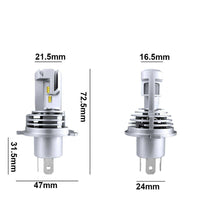 Coppia lampade a LED per Auto Moto H4 6500K 55W  luce bianca  Art.11905