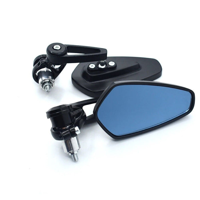 Coppia specchietti retrovisori per moto cross scooter montaggio a manubrio 22mm