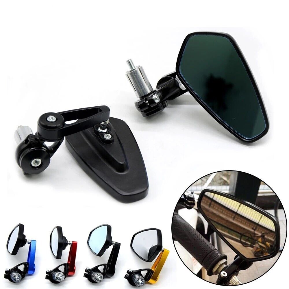 Coppia specchietti retrovisori per moto cross scooter montaggio a manubrio 22mm