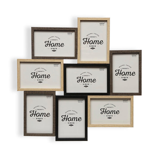 Cornice multiple 8 foto in legno mdf da parete