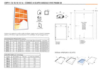 Cornice a scatto 70 x 100 profilo 25mm angolo vivo