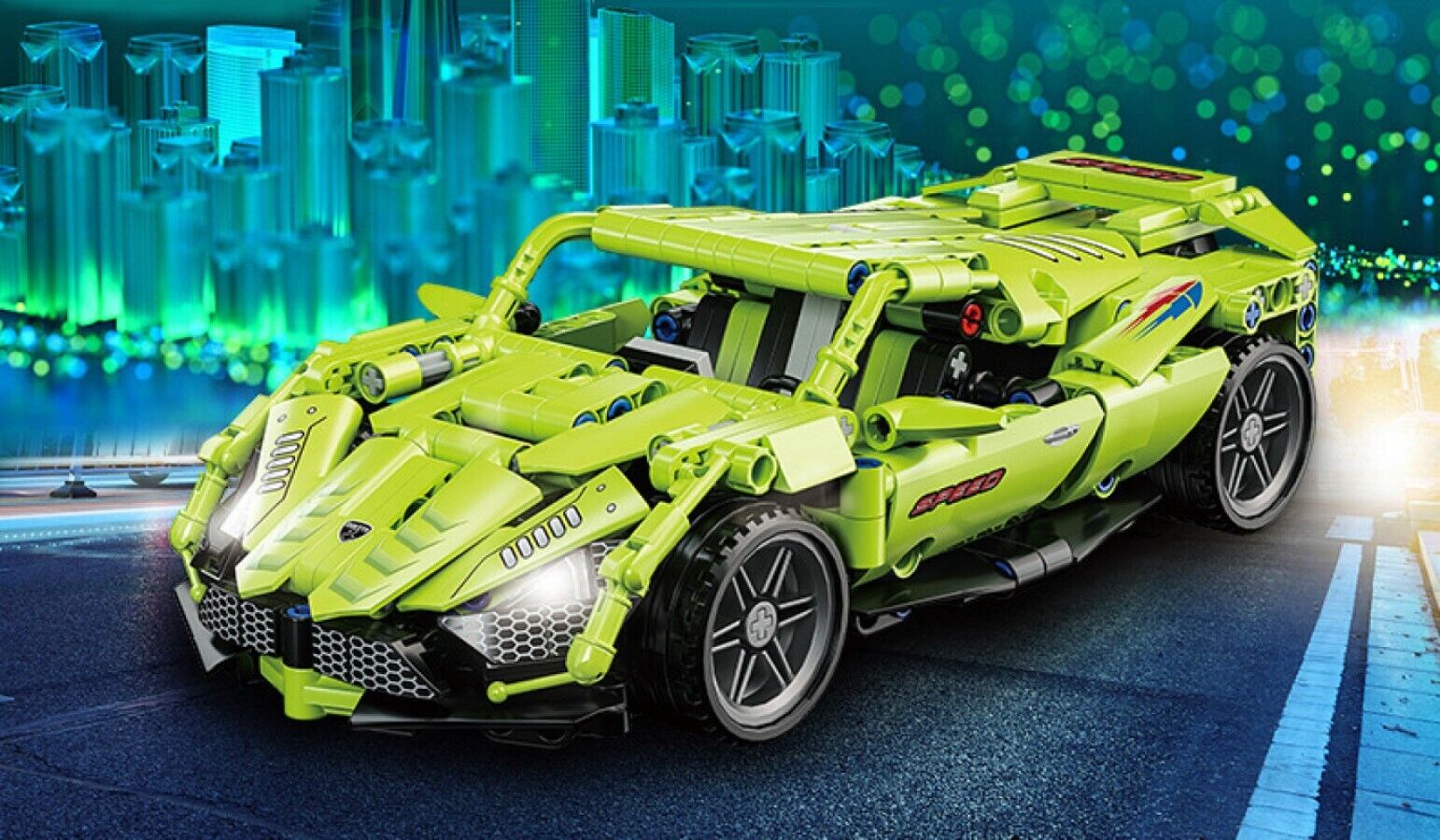 Costruzioni Mattoncini 500 + pezzi auto sportiva compatibile  Q-JM803