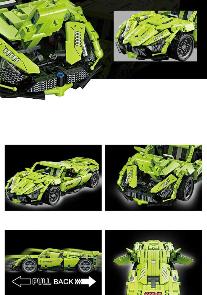 Costruzioni Mattoncini 500 + pezzi auto sportiva compatibile  Q-JM803