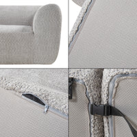 Divano Componibile a 3 Posti Divano Modulare 76x313x108 cm Serie Hurvas - Grigio [en.casa]