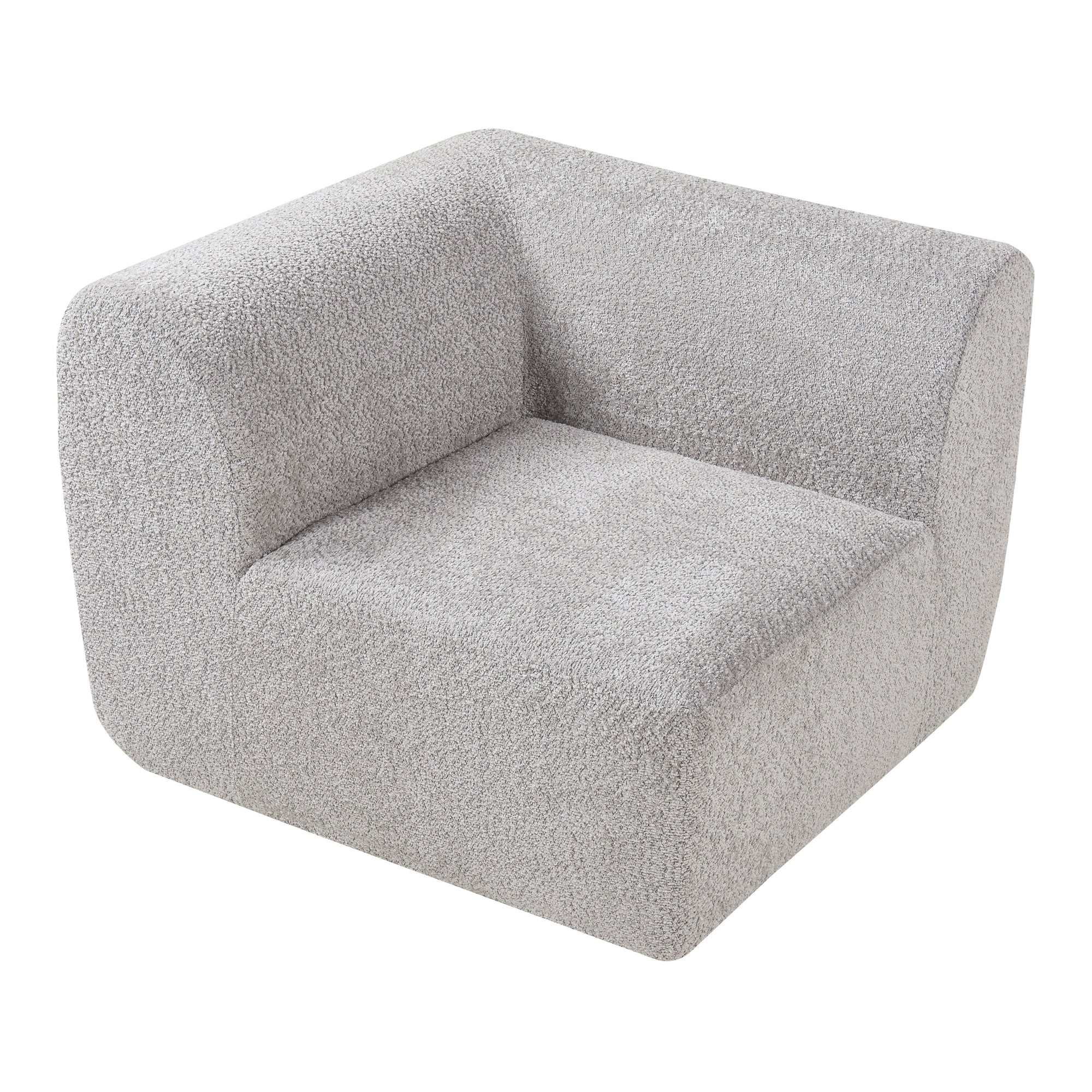 Mobile Angolare per Divano Componibile Modulare 76x108x108 cm Serie Hurvas - Grigio [en.casa]