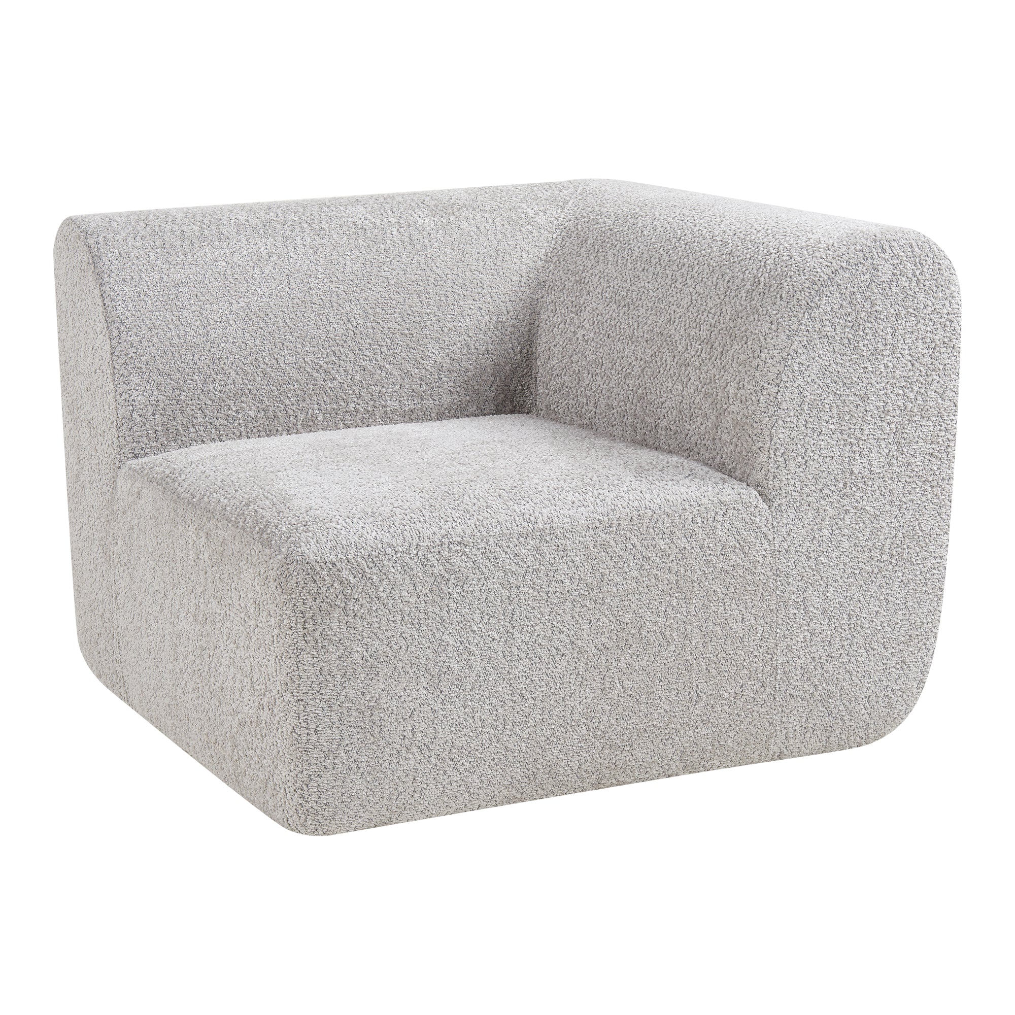 Mobile Angolare per Divano Componibile Modulare 76x108x108 cm Serie Hurvas - Grigio [en.casa]