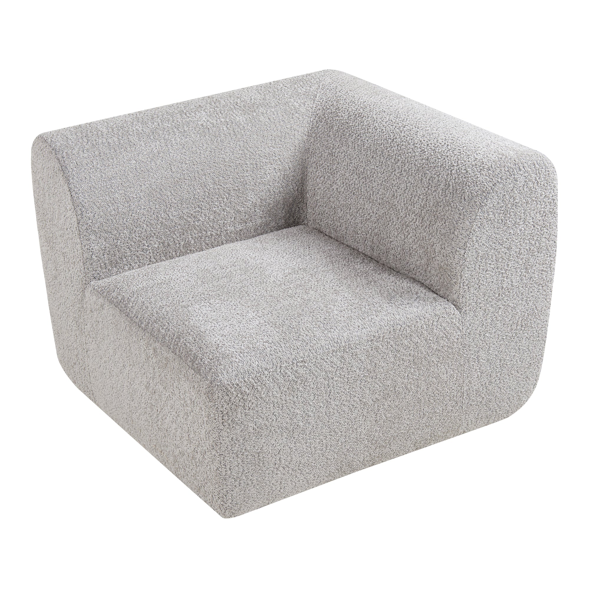 Mobile Angolare per Divano Componibile Modulare 76x108x108 cm Serie Hurvas - Grigio [en.casa]