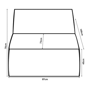Mobile Centrale per Divano Componibile Modulare 76x97x108 cm Serie Hurvas - Grigio [en.casa]