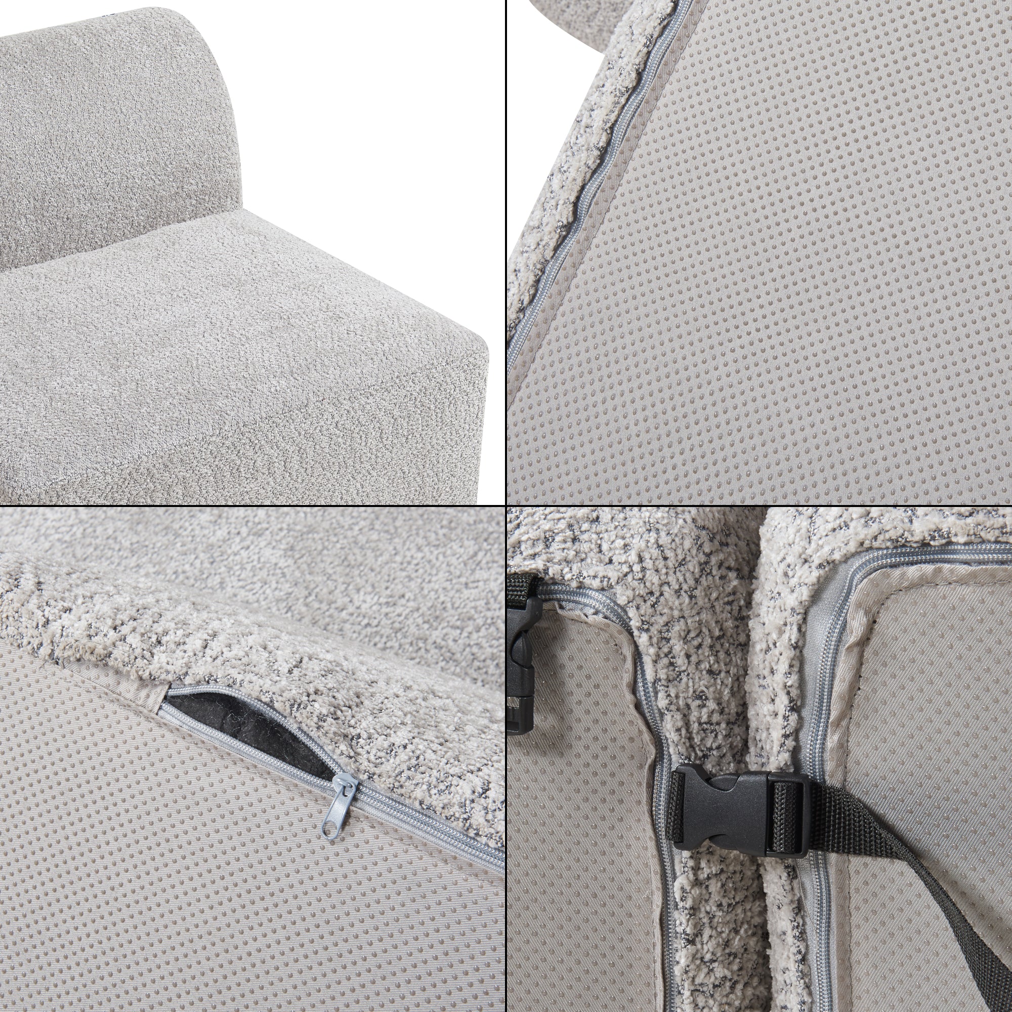 Mobile Centrale per Divano Componibile Modulare 76x97x108 cm Serie Hurvas - Grigio [en.casa]