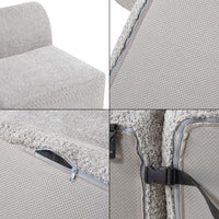 Mobile Centrale per Divano Componibile Modulare 76x97x108 cm Serie Hurvas - Grigio [en.casa]