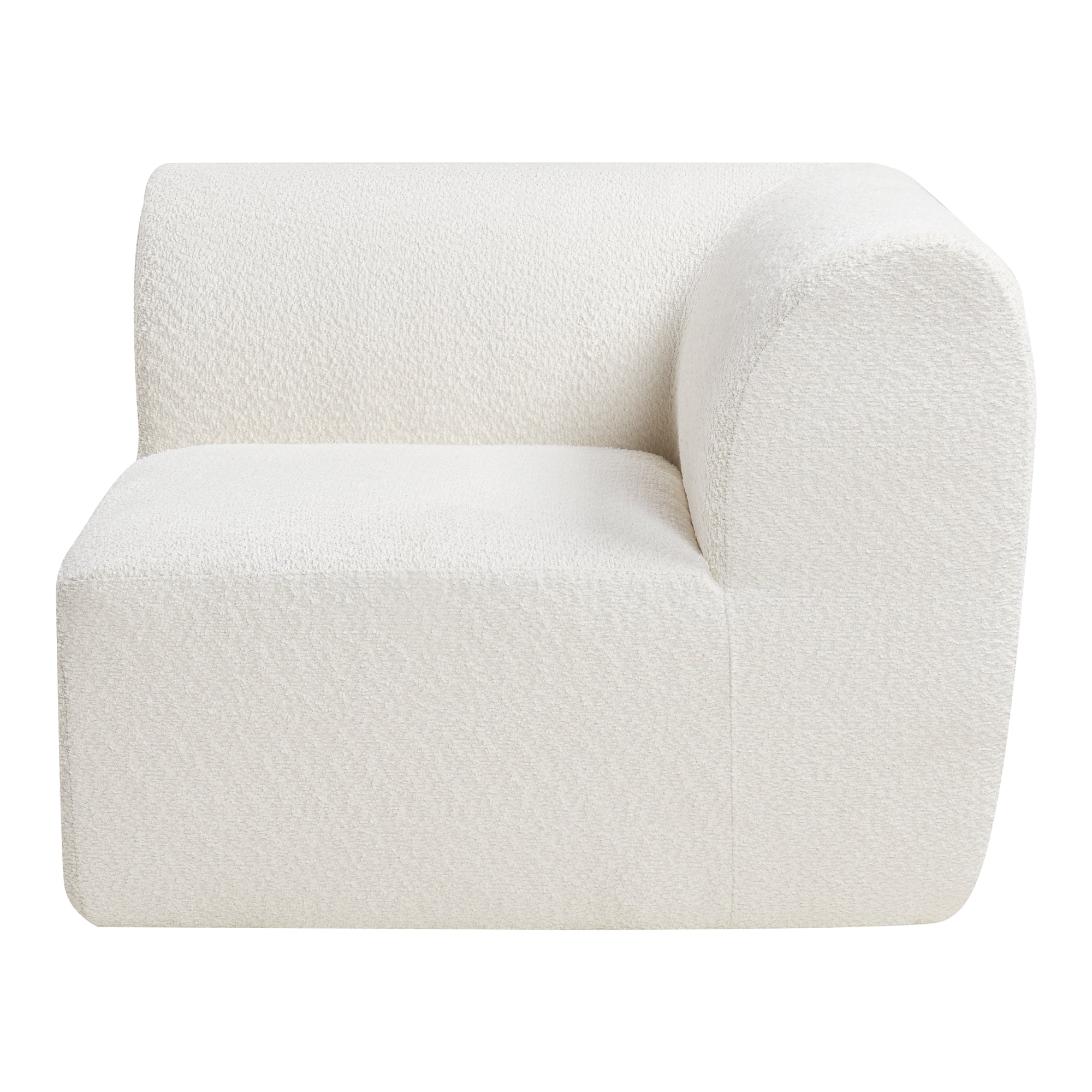 Mobile Angolare per Divano Componibile Modulare 76x108x108 cm Serie Hurvas - Bianco Crema [en.casa]