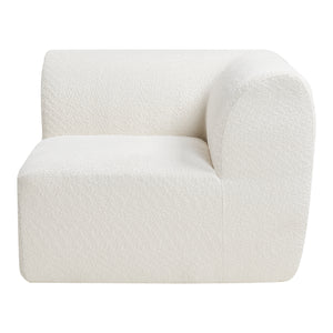 Mobile Angolare per Divano Componibile Modulare 76x108x108 cm Serie Hurvas - Bianco Crema [en.casa]