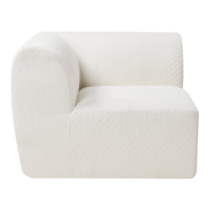 Mobile Angolare per Divano Componibile Modulare 76x108x108 cm Serie Hurvas - Bianco Crema [en.casa]