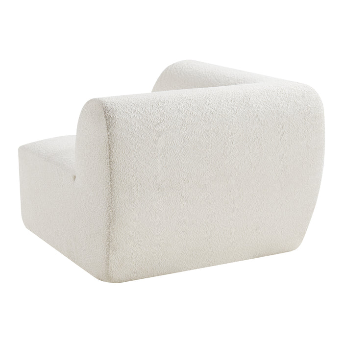 Mobile Angolare per Divano Componibile Modulare 76x108x108 cm Serie Hurvas - Bianco Crema [en.casa]