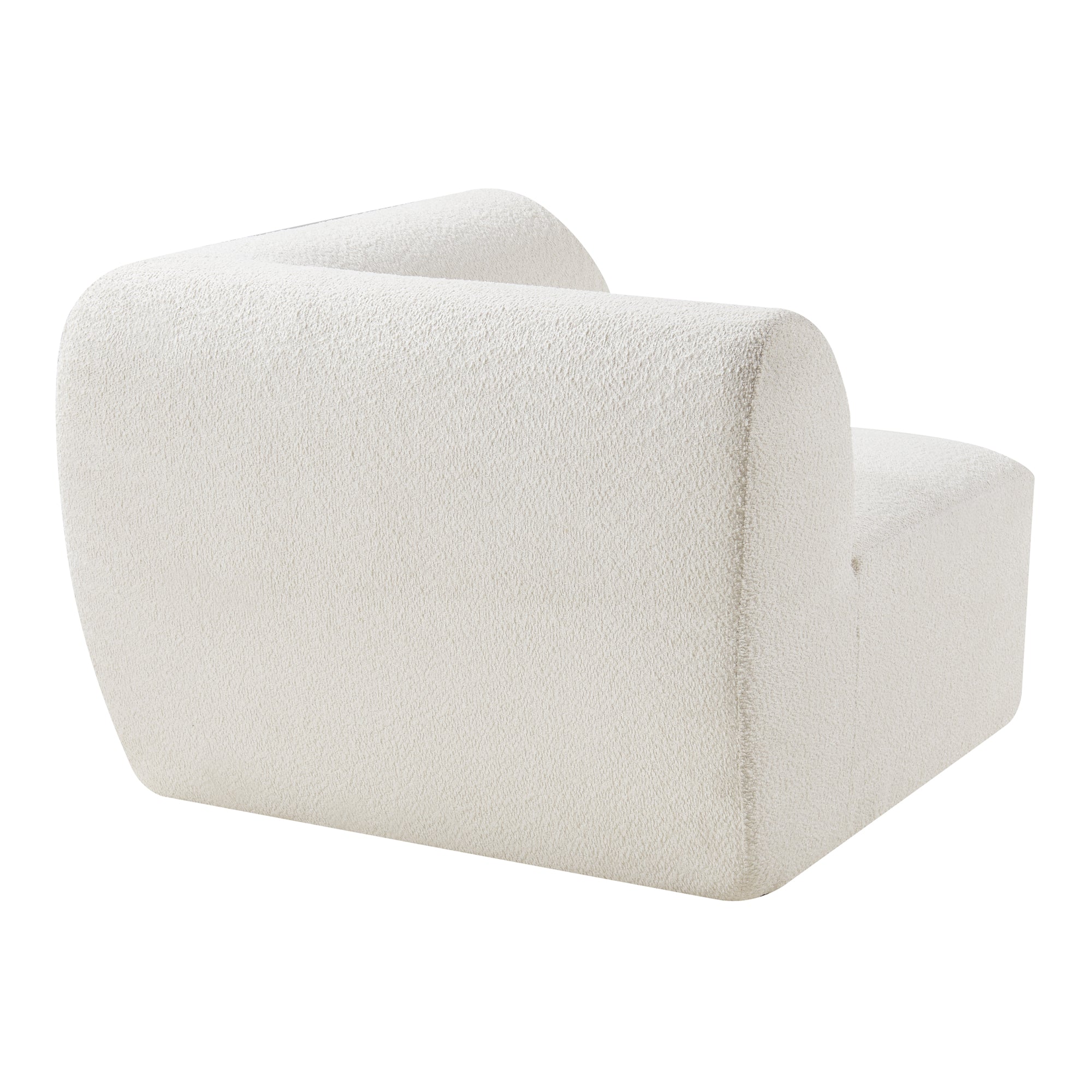 Mobile Angolare per Divano Componibile Modulare 76x108x108 cm Serie Hurvas - Bianco Crema [en.casa]