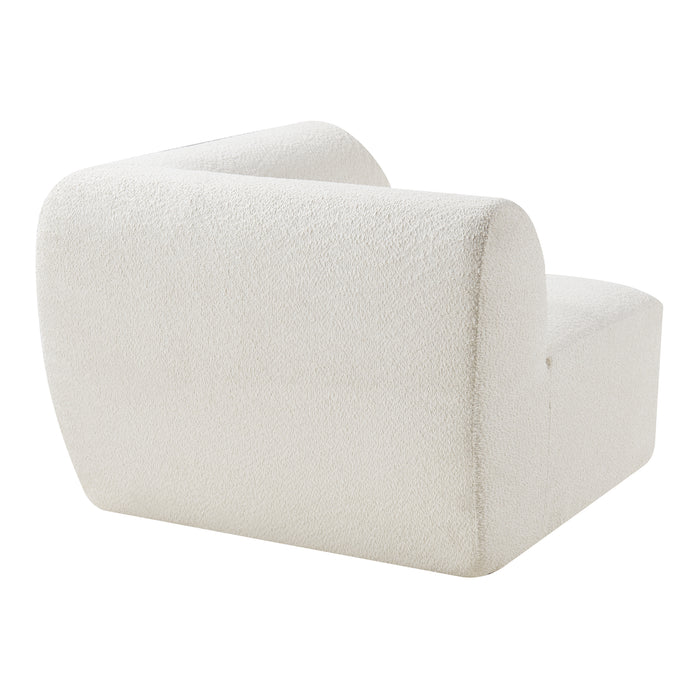 Mobile Angolare per Divano Componibile Modulare 76x108x108 cm Serie Hurvas - Bianco Crema [en.casa]