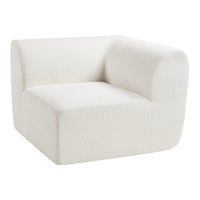 Mobile Angolare per Divano Componibile Modulare 76x108x108 cm Serie Hurvas - Bianco Crema [en.casa]