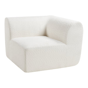 Mobile Angolare per Divano Componibile Modulare 76x108x108 cm Serie Hurvas - Bianco Crema [en.casa]