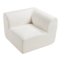 Mobile Angolare per Divano Componibile Modulare 76x108x108 cm Serie Hurvas - Bianco Crema [en.casa]