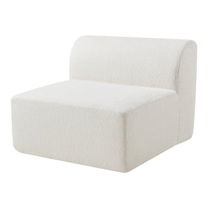 Mobile Centrale per Divano Componibile Modulare 76x97x108 cm Serie Hurvas - Bianco Crema [en.casa]