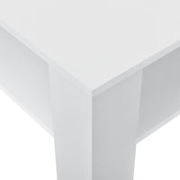 Tavolino Centrale da Salotto Aachen con Piano Quadrato - Bianco [en.casa]