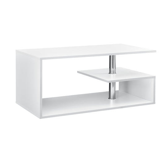 Tavolino da Salotto Haarlem con 3 Piani 90 x 50 x 41 cm - Bianco [en.casa]