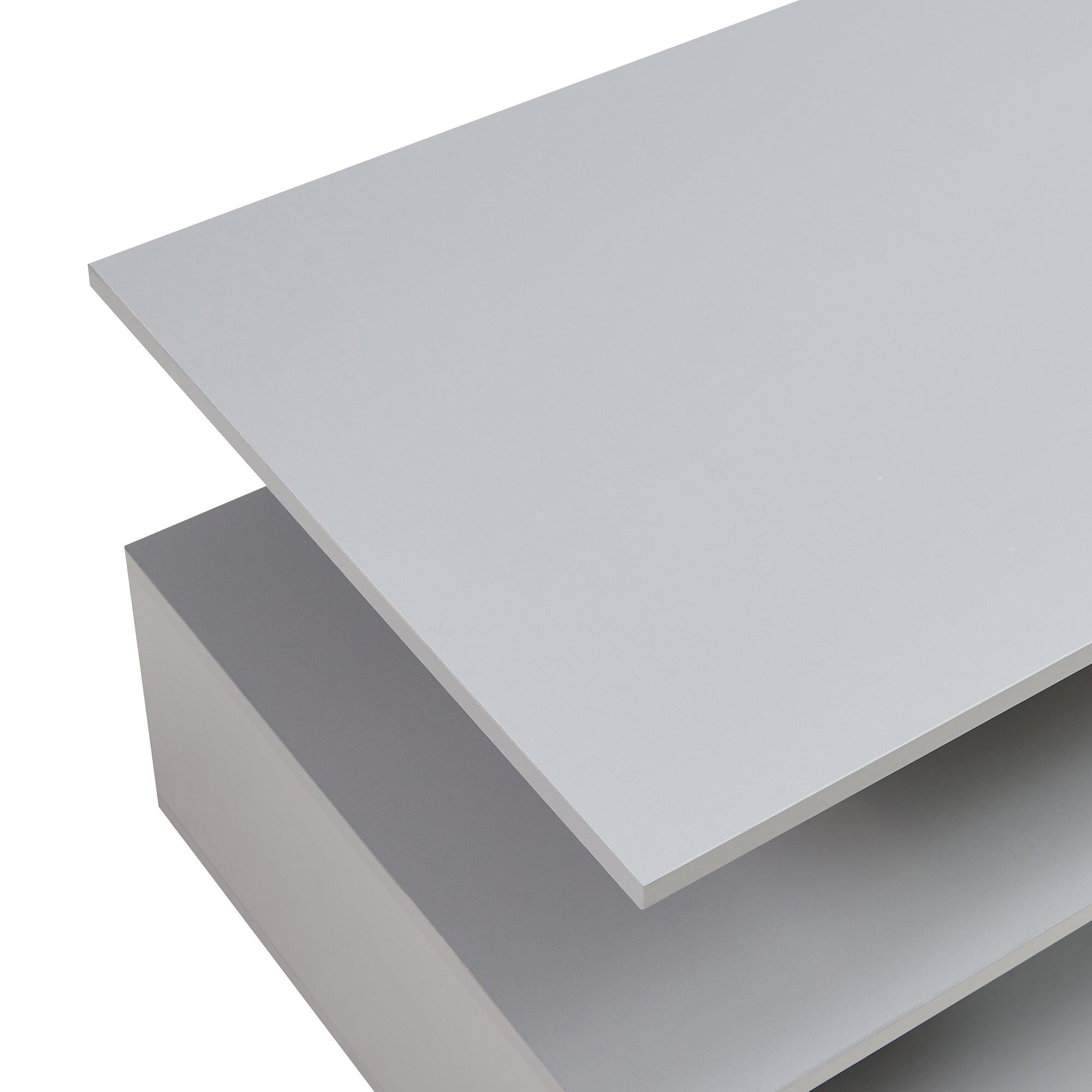 Tavolino da Salotto Haarlem con 3 Piani 90 x 50 x 41 cm - Grigio Chiaro [en.casa]