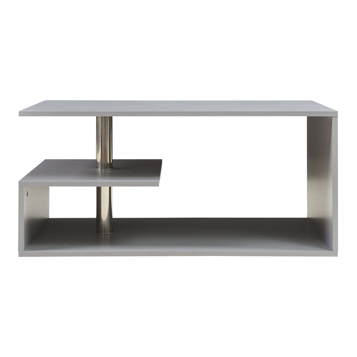 Tavolino da Salotto Haarlem con 3 Piani 90 x 50 x 41 cm - Grigio Chiaro [en.casa]