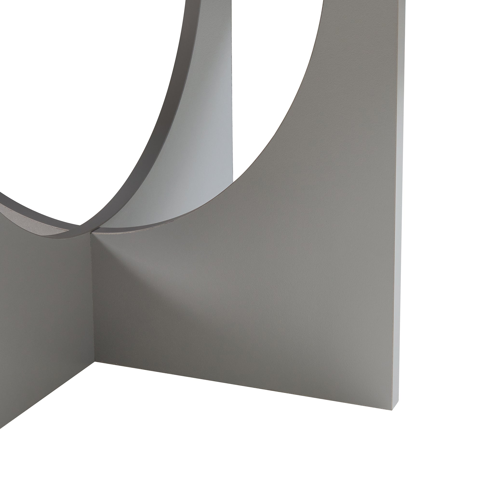 Tavolino da Caffè Rindal con Piano Rotondo - Grigio Chiaro [en.casa]