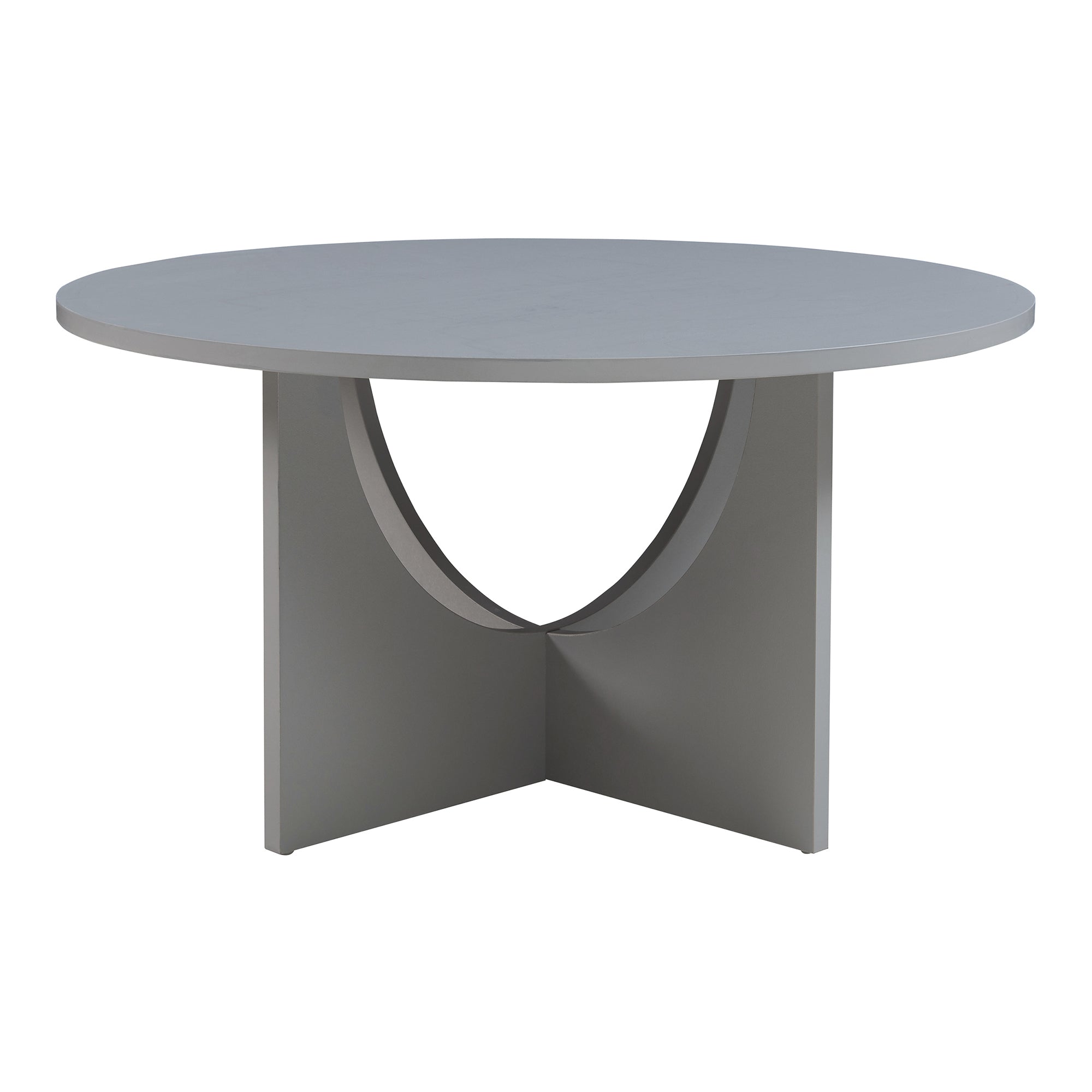 Tavolino da Caffè Rindal con Piano Rotondo - Grigio Chiaro [en.casa]