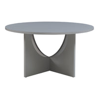 Tavolino da Caffè Rindal con Piano Rotondo - Grigio Chiaro [en.casa]