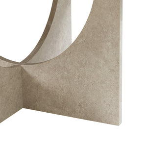 Tavolino da Caffè Rindal con Piano Rotondo - Effetto Cemento Chiaro [en.casa]