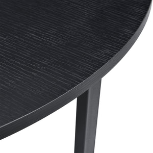 Tavolino Basso da caffè Vadstena con Piano Tondo - Nero [en.casa]